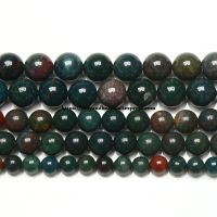 Natural Indian Bloodstone Round Gem Beads 15" Strand 4 6 8 10 12MM Pick Size For Jewelry Making No.AB15 Wires  Leads Adapters