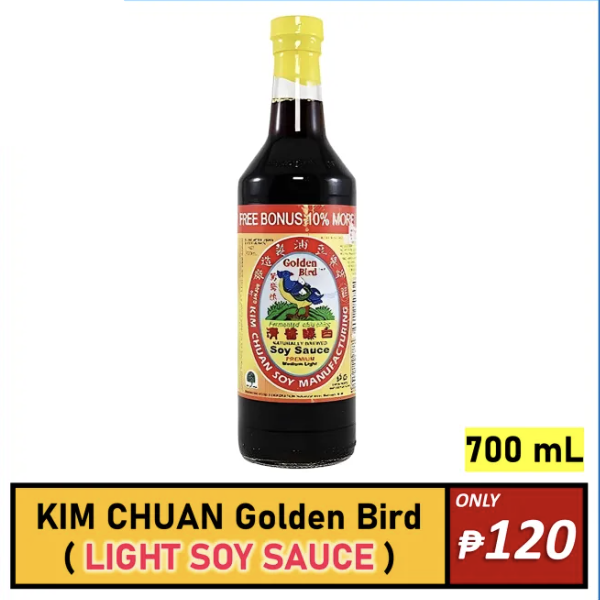 [Premium Quality] KIM CHUAN Golden Bird Naturally Brewed Chinese Light Soy Sauce 700 mL
