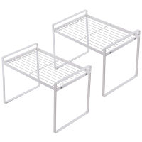 2Pack Kitchen Cabinet Shelf Counter Organizer Rack Pantry Storage Bathroom Bedroom Office Table Desk Space Saving