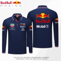 คุณภาพสูง ใหม่ เสื้อโปโลแขนยาว ลายทีมแข่งรถ F1 และเสื้อโปโล F1 สีแดง แฟชั่นฤดูร้อน สําหรับผู้ชาย และผู้หญิง 2022