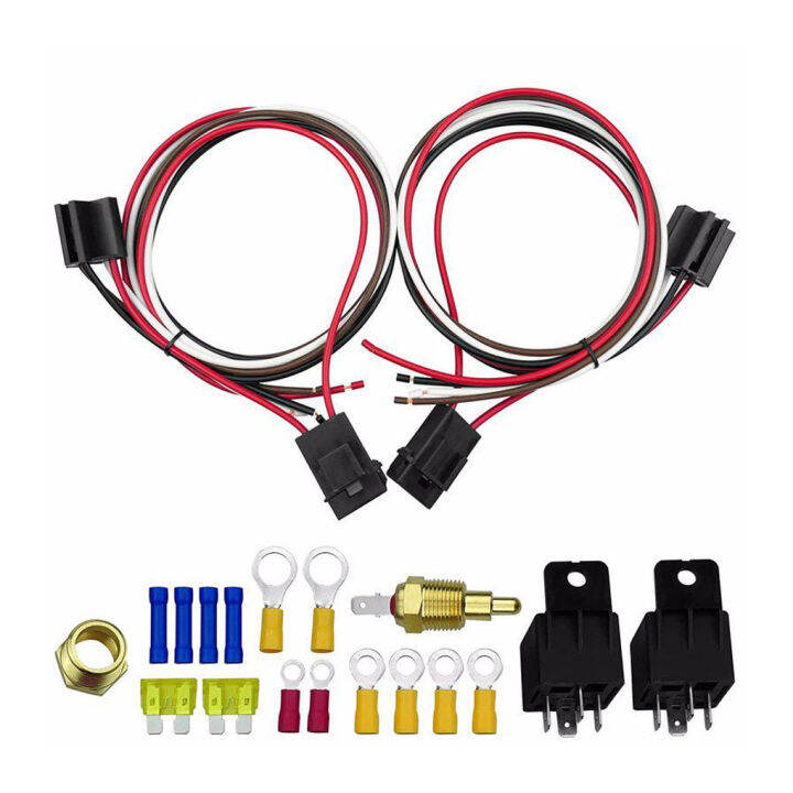 Metal Auto Dual Cooling Fan Relay Vehicle Portable Part Modified