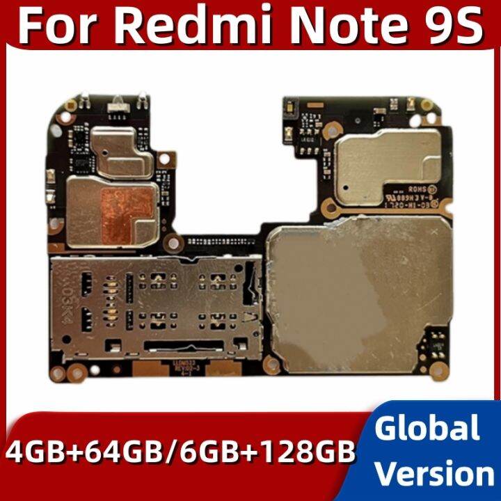 Original Unlocked Mainboard For Xiaomi Redmi Note 9s Motherboard 128gb 64gb Version Main 6445