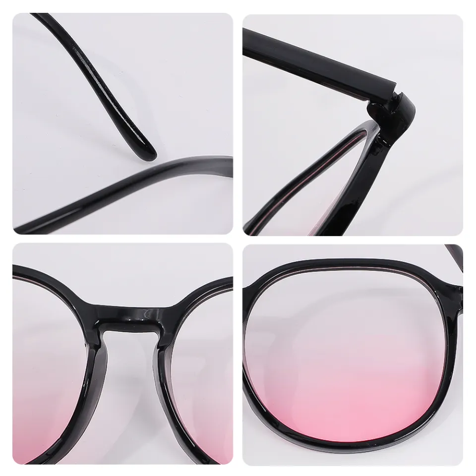 2021 Pink Blush Gradient Glasses Fashion Round Decorative Sunglasses Women  New Korean Cute Girlish Style Shades Eyewear Goggles - AliExpress