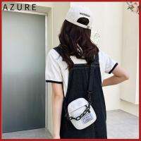 AZURE ผ้าใบแคนวาส กระเป๋าสะพายผ้าใบขนาดเล็กสำหรับผู้หญิง มินิมินิ โซ่ห่วงโซ่ กระเป๋าโท้ทน่ารัก ที่มีคุณภาพสูง กระเป๋าสะพายข้างเด็กผู้หญิง สำหรับผู้หญิง