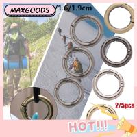 MAXG 2/5pcs สีดำ ทอง เงิน ทริกเกอร์การกดแบบกลม ประตูชุบ คลิปหนีบสแน็ป หัวเข็มขัดโอริงสปริง กระเป๋า Carabiner กระเป๋าถือ หัวเข็มขัดกระเป๋า