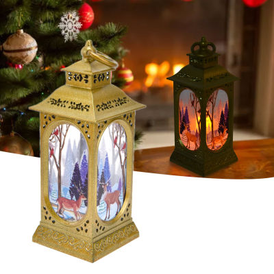 โคมไฟการตกแต่งคริสต์มาส LED 5.1In,โคมไฟให้ความอบอุ่นรูปซานตาคลอสตุ๊กตาแขวนไม่มีเปลวไฟ
