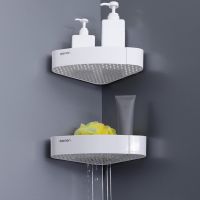 Bathroom Shelf Waterproof Punch Free Bathroom Drain Rack Wall Mount Shower Product Storage Holder Daily Use