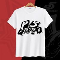 ₪❒㍿Persona 5 เสื้อยืดแขนสั้นอะนิเมะเสื้อผ้าอุปกรณ์ต่อพ่วงหลวม ๆ สบาย ชายและหญิงคู่รักนักเรียนครอบครัวการเลี้ยงดู  CFRJ