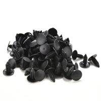 Asahi Motor 100pcs Black 8.5mm HOLE รถประตูพลาสติก rivet Fastener Trim PANEL Retainer CLIP