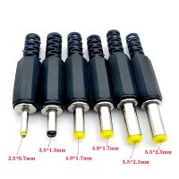 5PCS 2.5*0.7 3.5*1.3mm 4.0*1.7mm 4.8*1.7mm 5.5*2.1mm 5.5mm X 2.5mm Male Jack DC Power Plug Socket Jack Adapter Adaptor Connector  Wires Leads Adapters