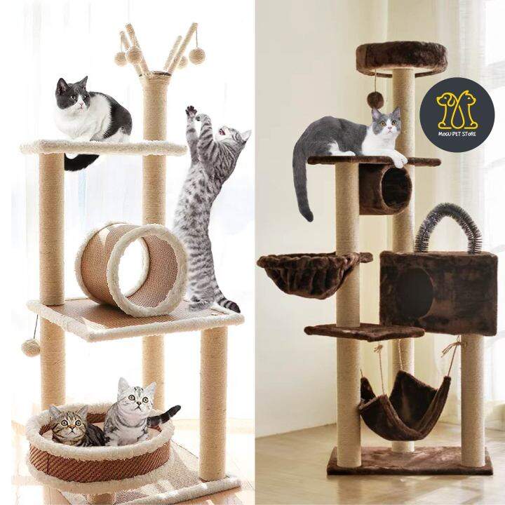 MOGU Pet 3/4 Layers Cat Scratch Tree Cat Play Scratching House Pole