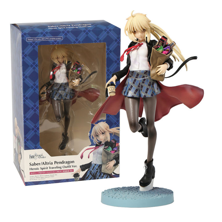 Fate/Grand Order Saber Altria Pendragon Heroic Spirit Travel Outfit Ver.  Desktop collectible figure toy 