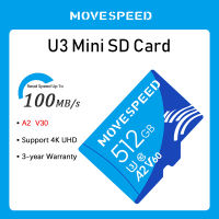 MOVE SPEED U3การ์ด SD ขนาดเล็ก512GB แฟลชความเร็วสูงการ์ดความจำได้ถึง100เมกะไบต์/วินาที128GB 400GB 64GB การ์ด GB TF 32สำหรับกล้อง DV