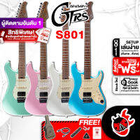 ทักแชทรับส่วนลด 500.-MAX กีต้าร์ไฟฟ้า GTRS รุ่น S801 - Electric Guitar GTRS S801 สี Shell Pink, Sonic Blue, Surf Green, Vintage White ,ฟรีของแถมครบชุด ,พร้อมSet Up&amp;QCเล่นง่าย เต่าแดง