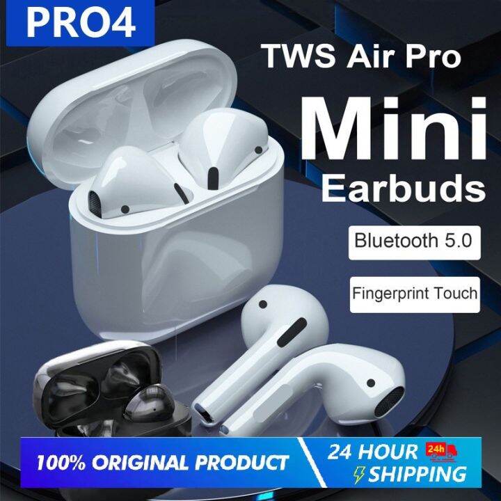 ♋【Fast delivery】Earphones Pro4 TWS Wireless airdods Bluetooth