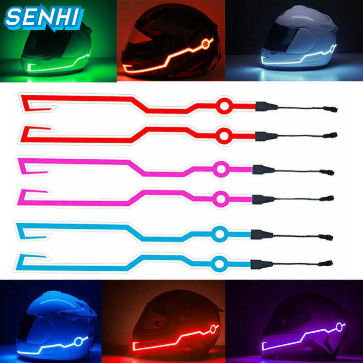 Waterproof Motorcycle Helmet Night Riding Light Helmet Flashing Stripe