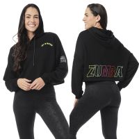 Zumba Crop Hoodie Sweatshirt (เสื้อฮูดครอปออกกำลังกายซุมบ้า)