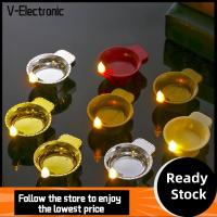 V-ELECTRONIC 12Pcs เทศกาลดิวาลี Diya ไฟ LED ตกแต่งเรืองแสง เครื่องนวดไฟฟ้า เทียนโคมไฟเทียน กันน้ำกันน้ำได้ ลอยอยู่ในน้ำ เทียนเซ็นเซอร์น้ำ Deepavali เทศกาลตกแต่ง