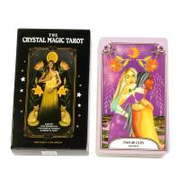 Crystal Magic Tarot 78การ์ดเกมการ์ดเกมปริศนาเกมกระดานคำแนะนำ Divination Fate Oracle Party Supplies Tarots