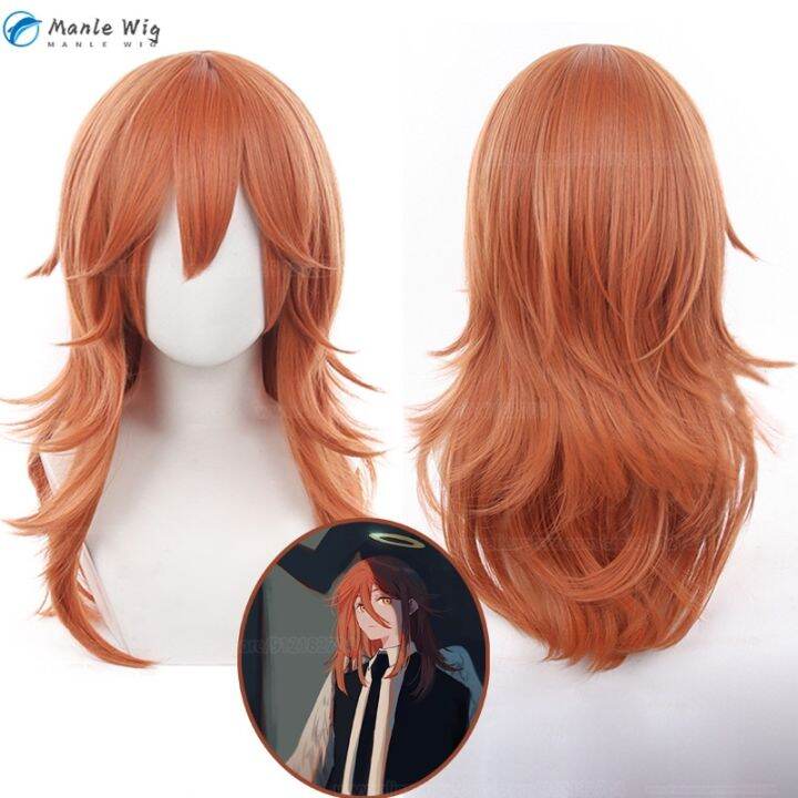 60cm Angel Devil Chainsaw Man Cosplay Wig Angel Devil Cosplay Orange