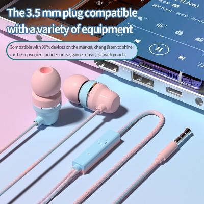 Wired Earphones Super Bass 3.5mm Headphones with Built in Mic Hands Noise Canceling Earbuds Music Headset Hearing Ai