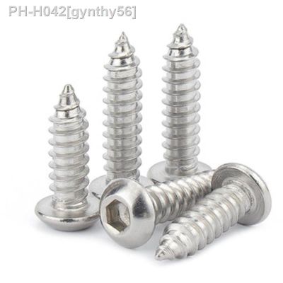M2 M2.5 M3 M4 M5 M6 Hex Socket Button Head Self Tapping Screws 304 Stainless Steel Round Head Allen Tapping Wood Screw