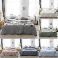 Japan Summer Quilt Blanket For Bed Grey Thin Solid Color Comforter Quilted Bedspread For Double King Bed Cover Bedding