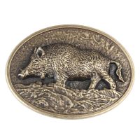 Wild boar belt buckle animal pattern alloy smooth buckle DIY