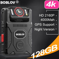 BOBLOV M7 PRO กล้องแอ็คชั่นขนาดเล็ก กล้องติดหน้าอก Body Mini Action Camera with GPS 4K Ultra HD 2196P 128GB 4000MAh Night Version DVR Video Recorder กล้องดิจิตอลกล้องถ่ายวีดีโอมือถือสวมใส่ได้กล้องตำรวจกล้องติดหน้ารถ Motorcycle Dash Cam For Vlogging