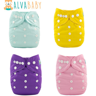 U เลือก1ชิ้น Alvaby นำมาใช้ใหม่ธรรมดากระเป๋าผ้าอ้อมล้างทำความสะอาดได้เด็กผ้าอ้อมเด็กผ้าอ้อมผ้า U Nisex กับ1ชิ้นผ้าอ้อมแทรก