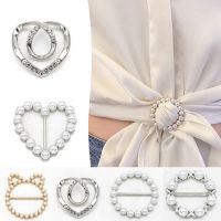 ❍┅ Knotted Button Heart Scarf Brooches Silk Scarf Buckle T-shirt Brooches Scarves Fastener Brooch Shawl Crystal Ring Clip