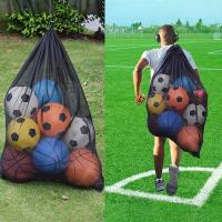 Mesh Bag Ball Thicker Large Capacity Drawstring Sport Equipment Basketball Soccer Sports Mesh Storage Bag for Kids Equipment Bags