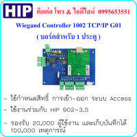 บอร์ดวีแกน Wiegand Controller 1002 TCP/IP G01 บอร์ดสำหรับ 1 ประตู