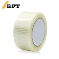 50M/R Width 10-100mm Transparent Fiberglass Tape Heavy Duty Fiberglass Reinforced Tape for Bundling Reinforcing and Palletizing Adhesives  Tape