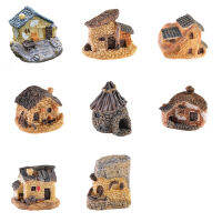 เรซิ่น House Miniatures Figurines ตกแต่งสวนอุปกรณ์เสริมกลางแจ้ง MINI หัตถกรรมสำหรับตกแต่งสวนหน้าแรก-ogfhdsd