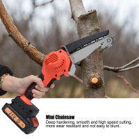 6in 21V Mini Chainsaw Brushless แบบพกพา 2000mAh แบตเตอรี่ ขับเคลื่อน 100V‑240V สำหรับการตัดแต่งต้นไม้