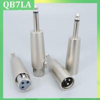 QB7LA Shop Microphone Adapter 6.35mm 6.5 Mono to XLR 3 Pin male female Connnector Converter 6.5mm Audio Male Plug power plug Socket a1