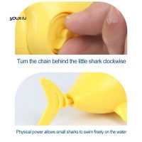 ❂QY❂2Pcs Kid Baby Cute Wind Up Clockwork Shark Summer Swim Bath Water Play Game Toy