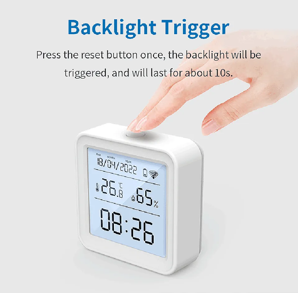 Gosund WIFI Temperature Humidity Sensor Hygrometer Thermometer Smart Home  Backlight Smart Life Support Alexa Google Assistant