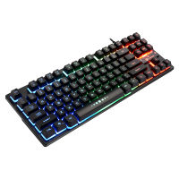 K87แบบมีสาย87คีย์คีย์บอร์ดเล่นเกม Rgb Backlit สำหรับเกมส์พีซี