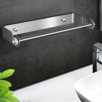 Stainless Steel Toilet Paper Holder Punch-Free Kitchen Paper Roll Holder Wall Mounted Towel Rack And ABS Tissue Box For Bathroom Toilet Roll Holders