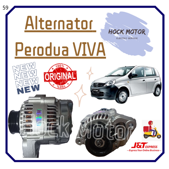 Alternator Perodua Viva 50A 4pk 2Pin Lazada