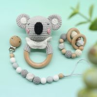 Crochet Animal Rattle Knitted Hand Bell Handmade BPA Free Chewing Teething Toys Nursing Soother Molar Newborn Teether