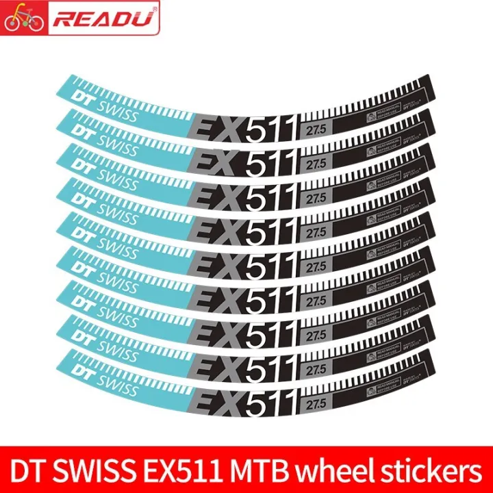 MTB DT EX511 wheel set sticker mountain bike rim decals dt bicycle