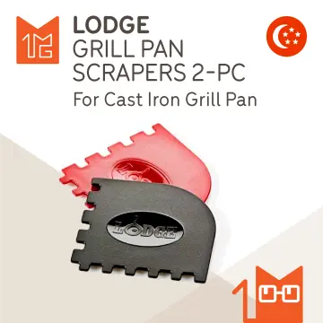 Lodge Pan Scrapers, Red/Black - 2 pack