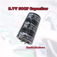 2.7V 500Fตัวเก็บประจุแบบอิเล็กโทรไลติกFarad Capacitor ชิ้นส่วนอิเล็กทรอนิกส์ -แหล่งจ่ายไฟฟ้า2.7V -Farad;500F -วัสดุ:โลหะ -ขนาด60x35x35mm/2.36x1.38x1.38"