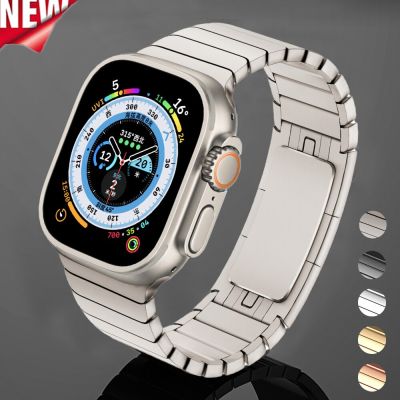 strap for Apple Watch Band 44mm 41mm 45mm 40mm 42mm 38mm 49mm Butterfly link Stainless Steel Bracelet iwatch ultra 8 7 4 5 6 se Straps