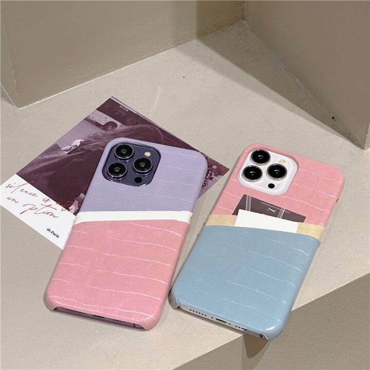 พร้อมสต็อก-เคสโทรศัพท์มือถือหนัง-pu-พร้อมช่องใส่บัตร-แฟชั่น-สําหรับ-iphone14-pro-max-13-13pro-13promax-12pro-12promax-11-pro-max-11