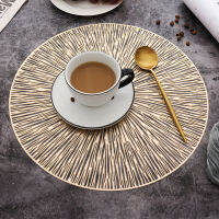 64PCS รอบ Placemats ร้านอาหาร Hollow PVC ตกแต่งอาหาร Anti-Hot โต๊ะรับประทานอาหาร Line Mat สเต็กแผ่น Pad