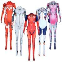 Asuka Langley Soryu Ayanami Rei Zero Two Dva Cosplay Costume Asuka Test Jumpsuit Zentai Suit Anime Bodysuit Women